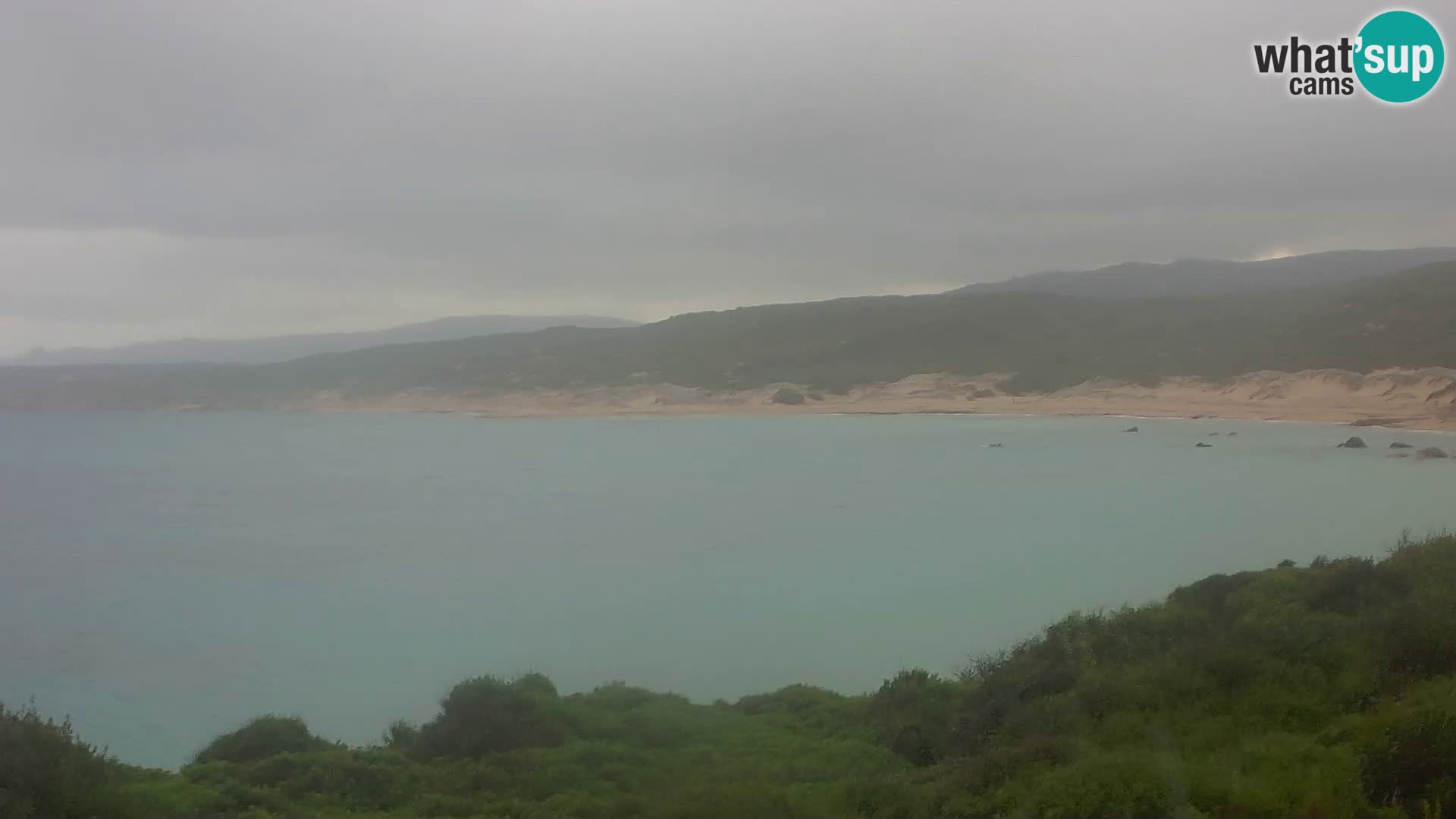 Plaža Naracu Nieddu spletna kamera – Aglientu – Sardinija