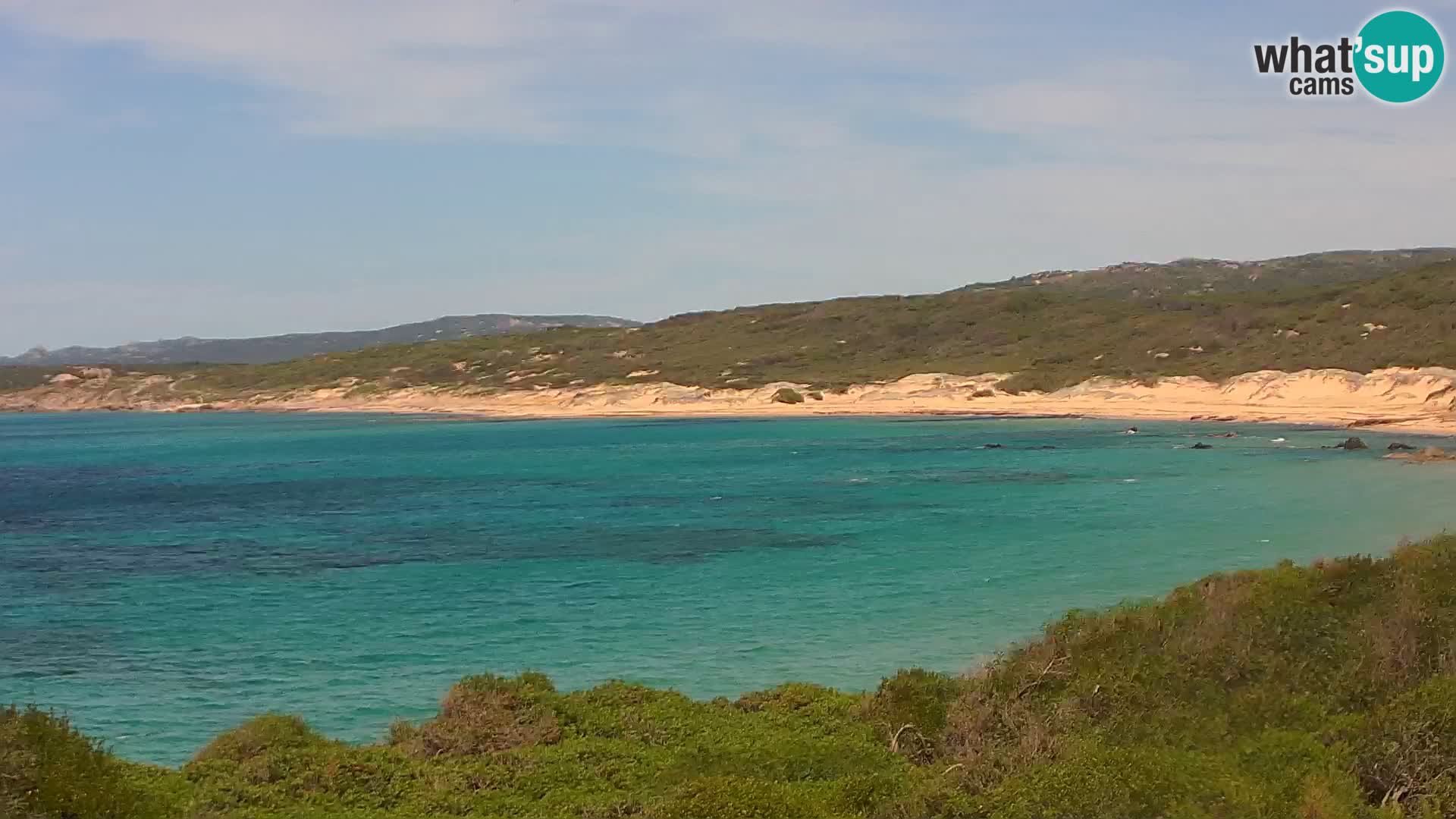 Plaža Naracu Nieddu web kamera – Aglientu – Sardinija