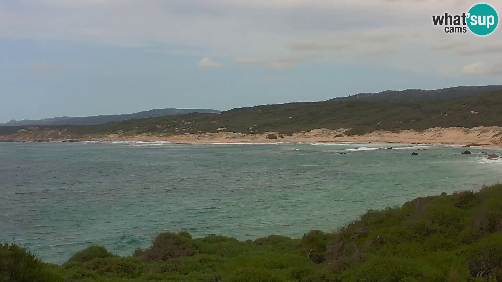 Plaža Naracu Nieddu web kamera – Aglientu – Sardinija