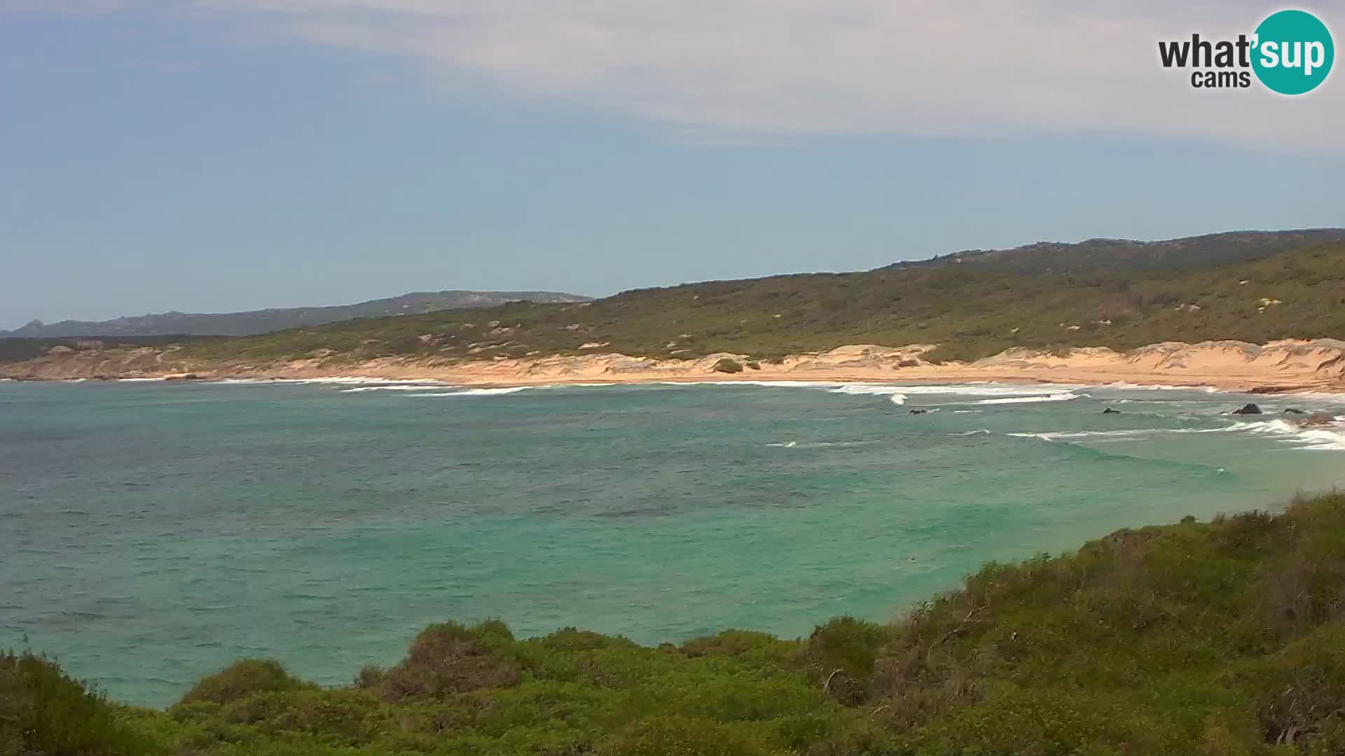 Plaža Naracu Nieddu spletna kamera – Aglientu – Sardinija
