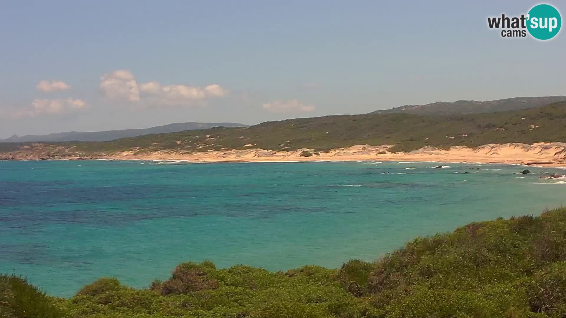 Plaža Naracu Nieddu spletna kamera – Aglientu – Sardinija