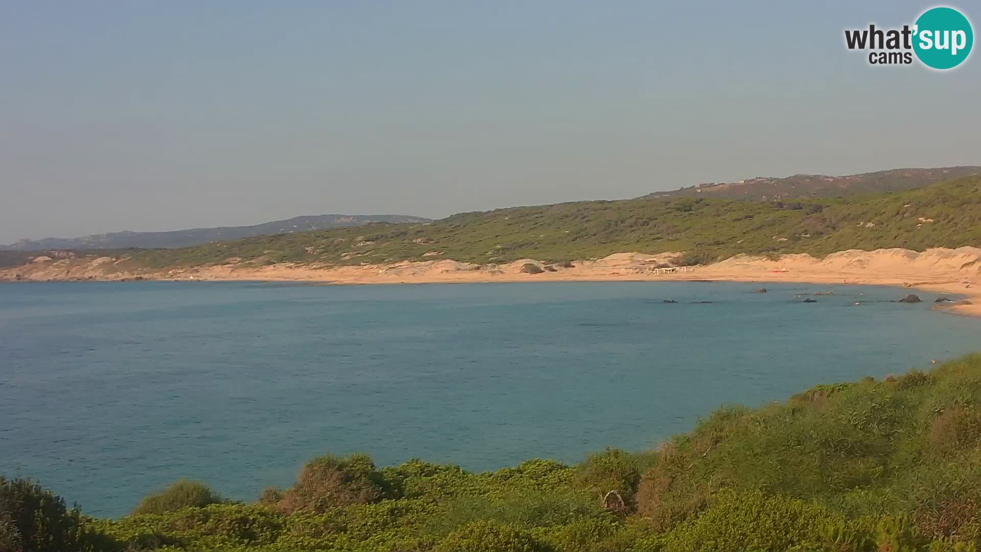 Plaža Naracu Nieddu spletna kamera – Aglientu – Sardinija
