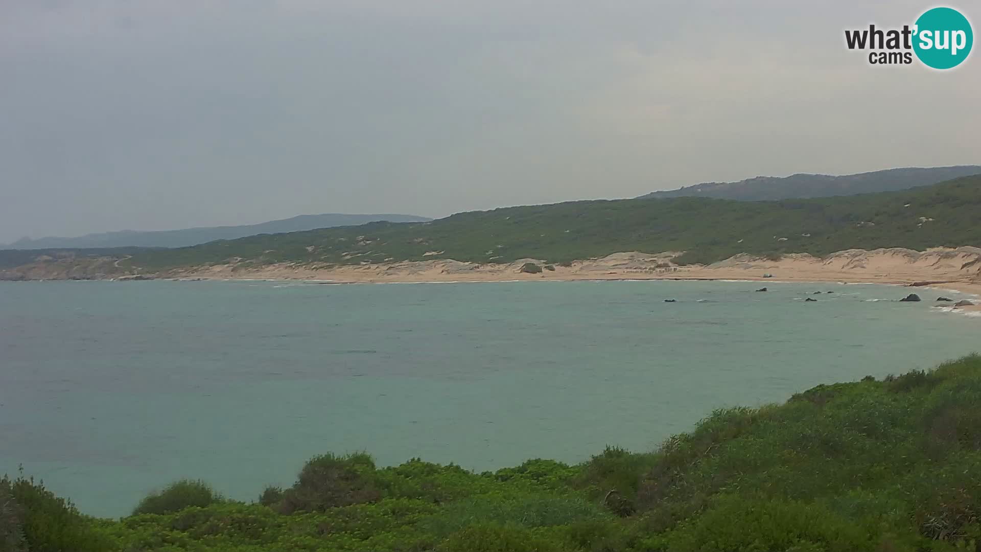 Plaža Naracu Nieddu spletna kamera – Aglientu – Sardinija