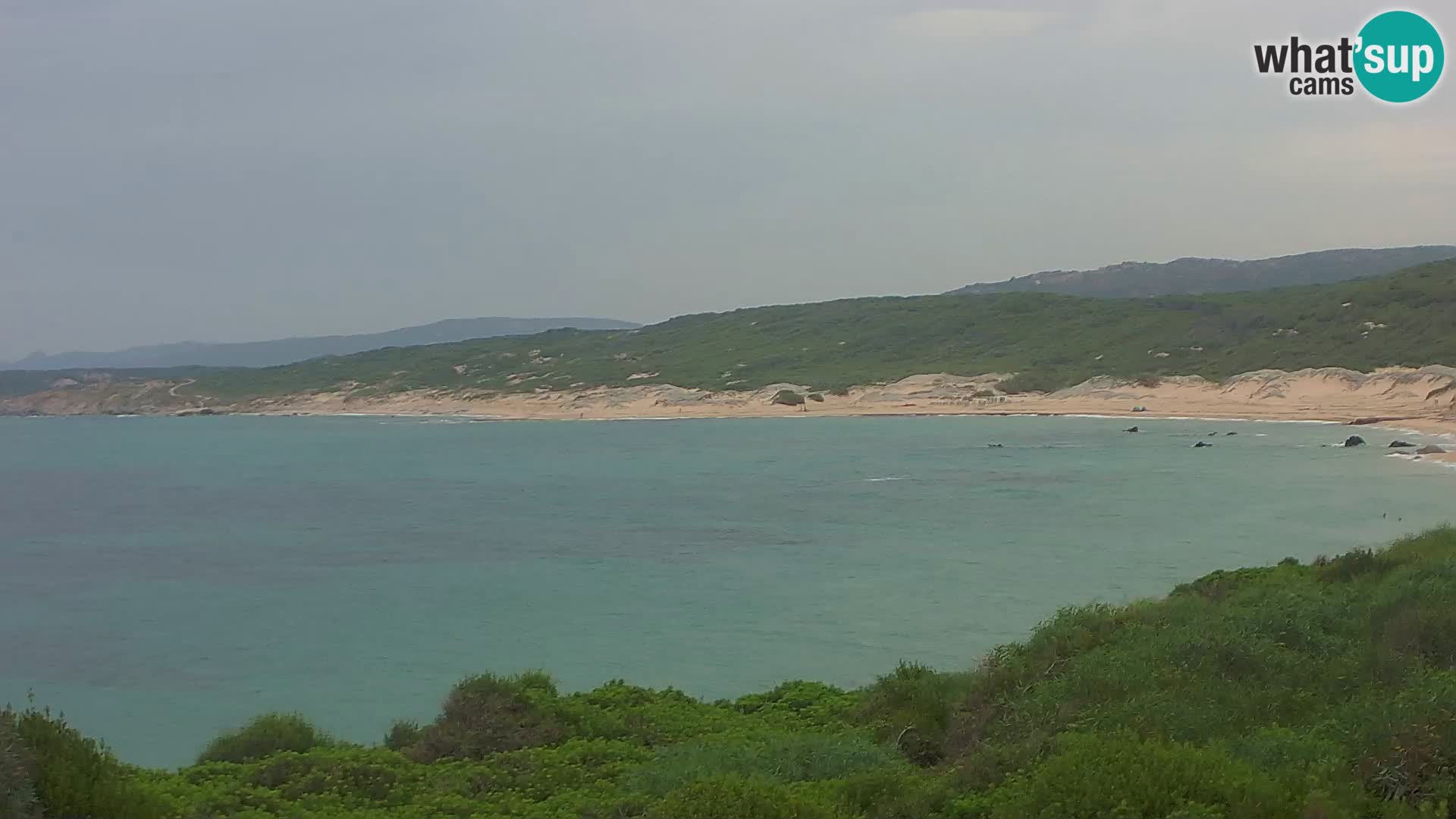 Plaža Naracu Nieddu spletna kamera – Aglientu – Sardinija
