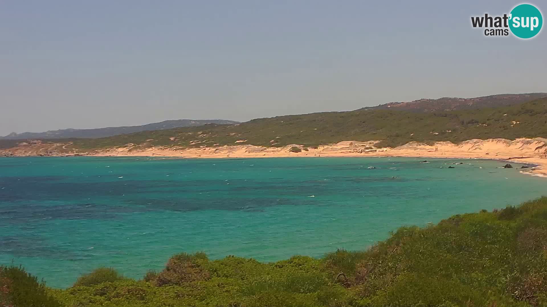 Plaža Naracu Nieddu spletna kamera – Aglientu – Sardinija
