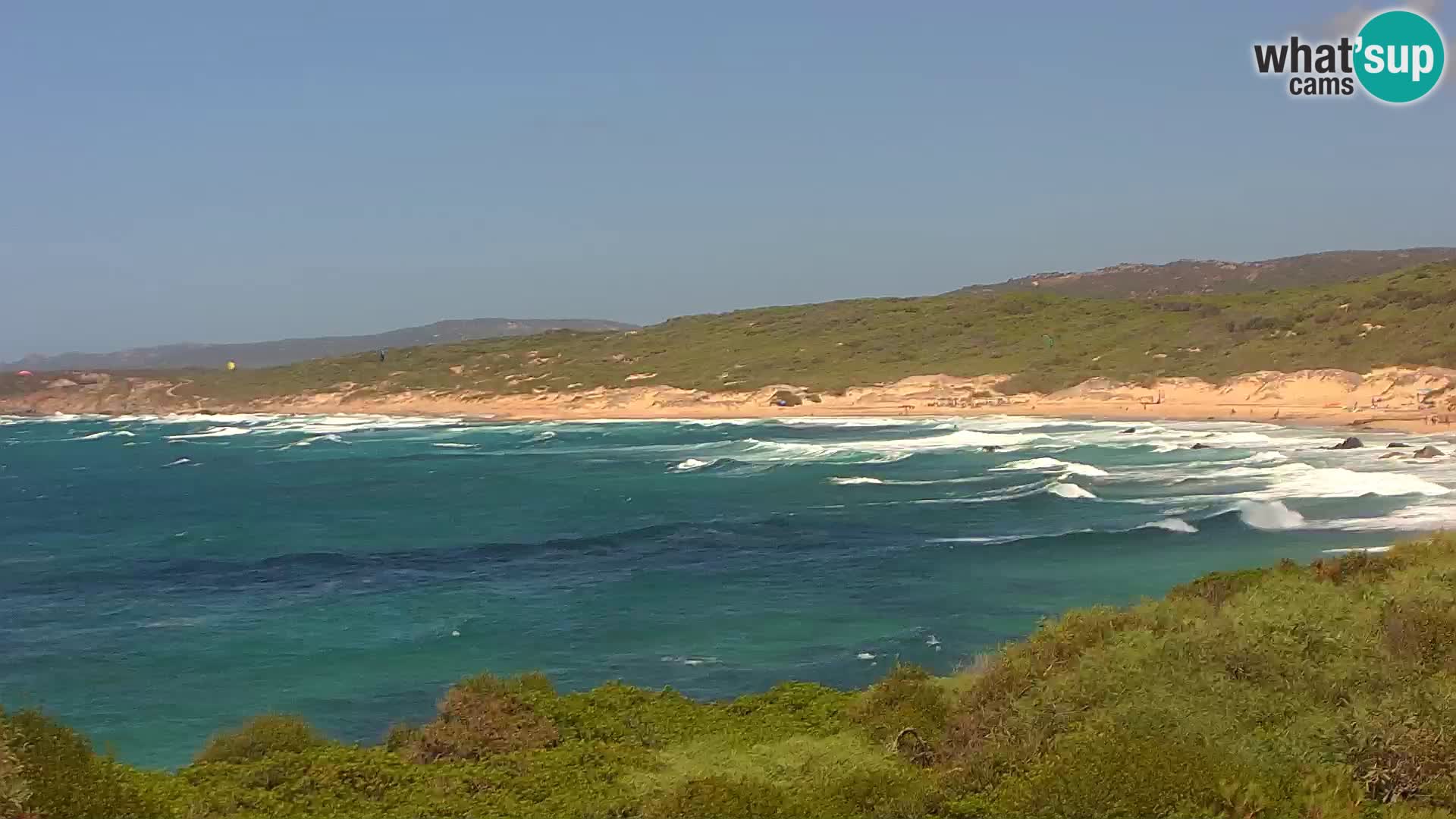 Plaža Naracu Nieddu spletna kamera – Aglientu – Sardinija