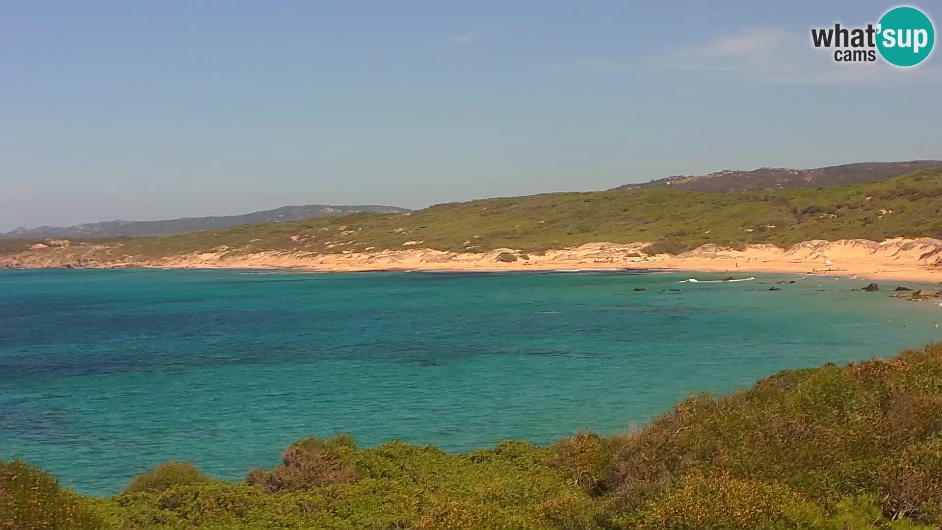 Plaža Naracu Nieddu spletna kamera – Aglientu – Sardinija