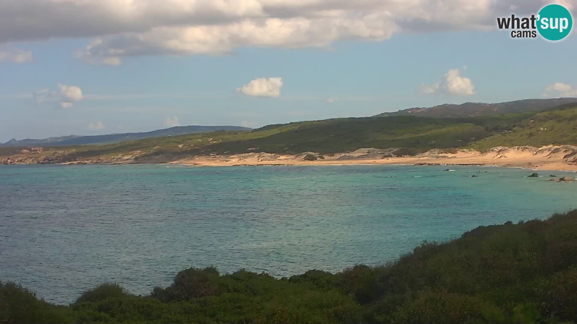 Plaža Naracu Nieddu spletna kamera – Aglientu – Sardinija