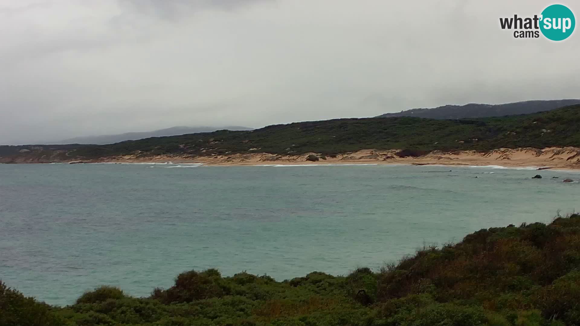 Plaža Naracu Nieddu spletna kamera – Aglientu – Sardinija