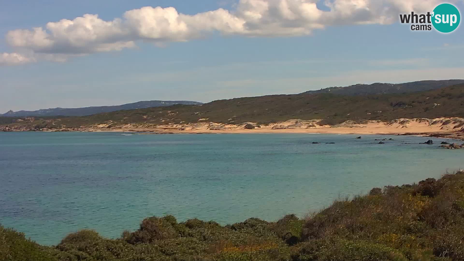 Plaža Naracu Nieddu web kamera – Aglientu – Sardinija