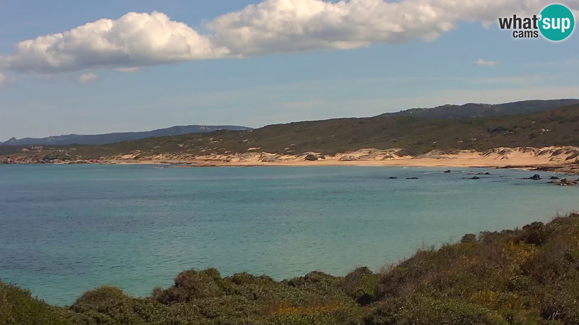 Plaža Naracu Nieddu spletna kamera – Aglientu – Sardinija