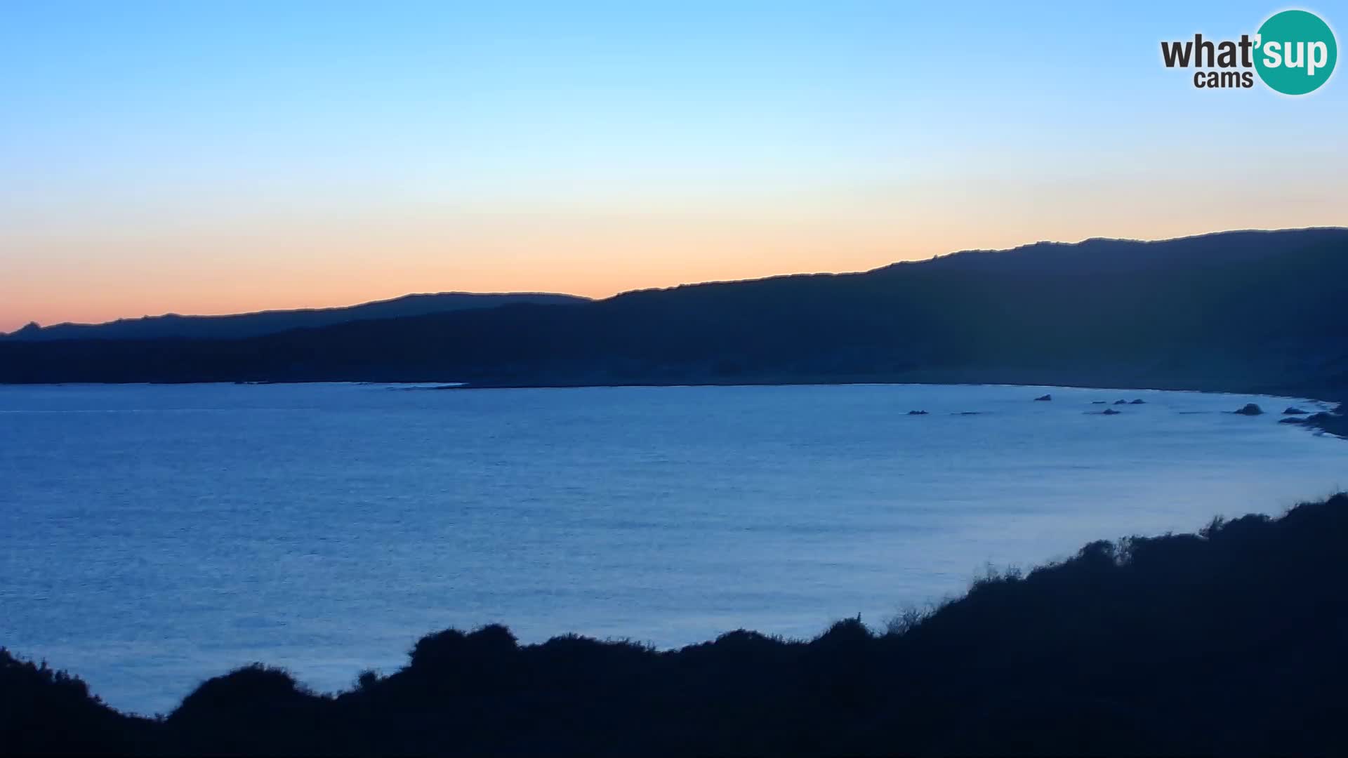 Plaža Naracu Nieddu spletna kamera – Aglientu – Sardinija