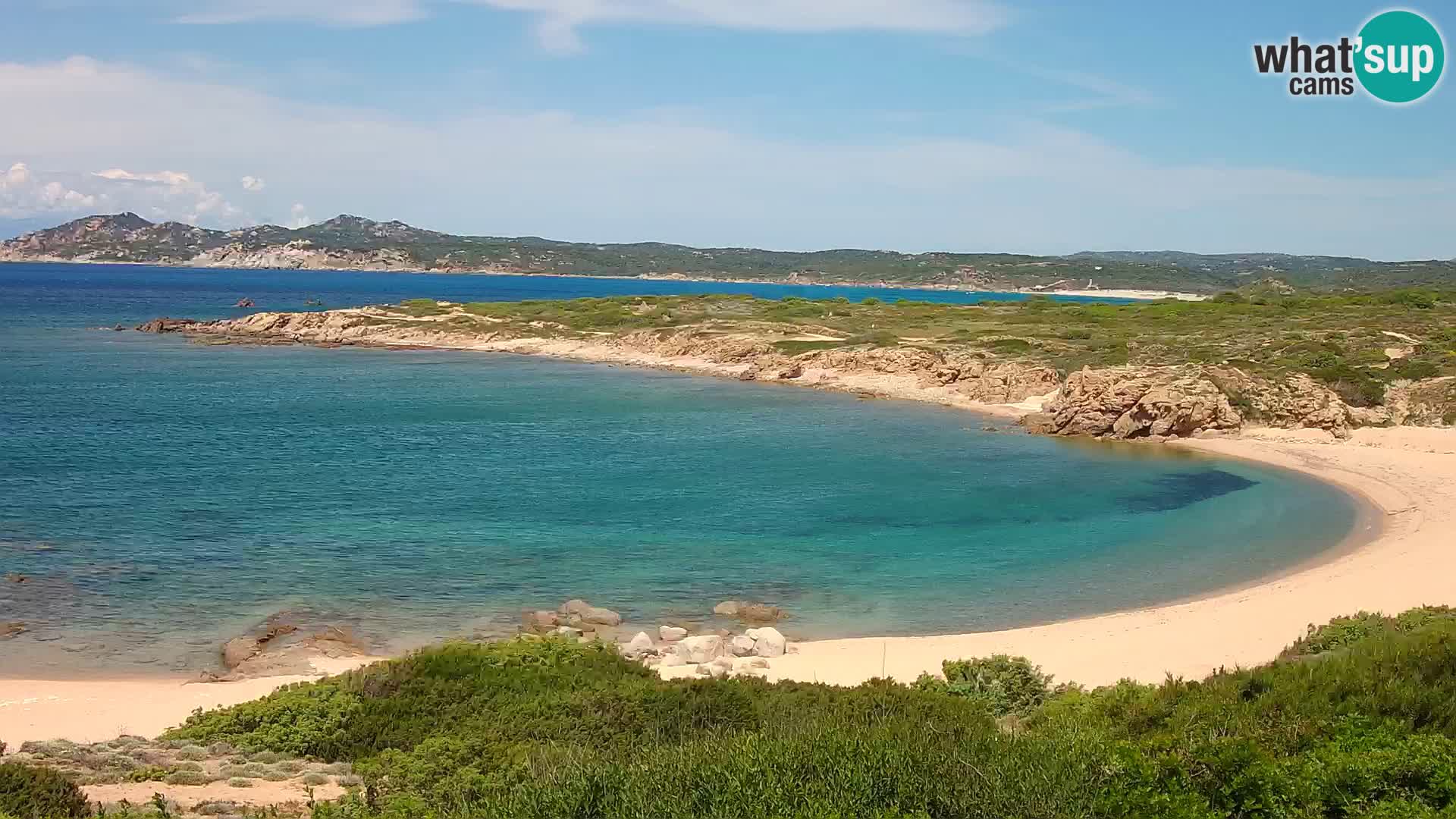 Live webcam Cala Pischina beach – Aglientu – Sardinia