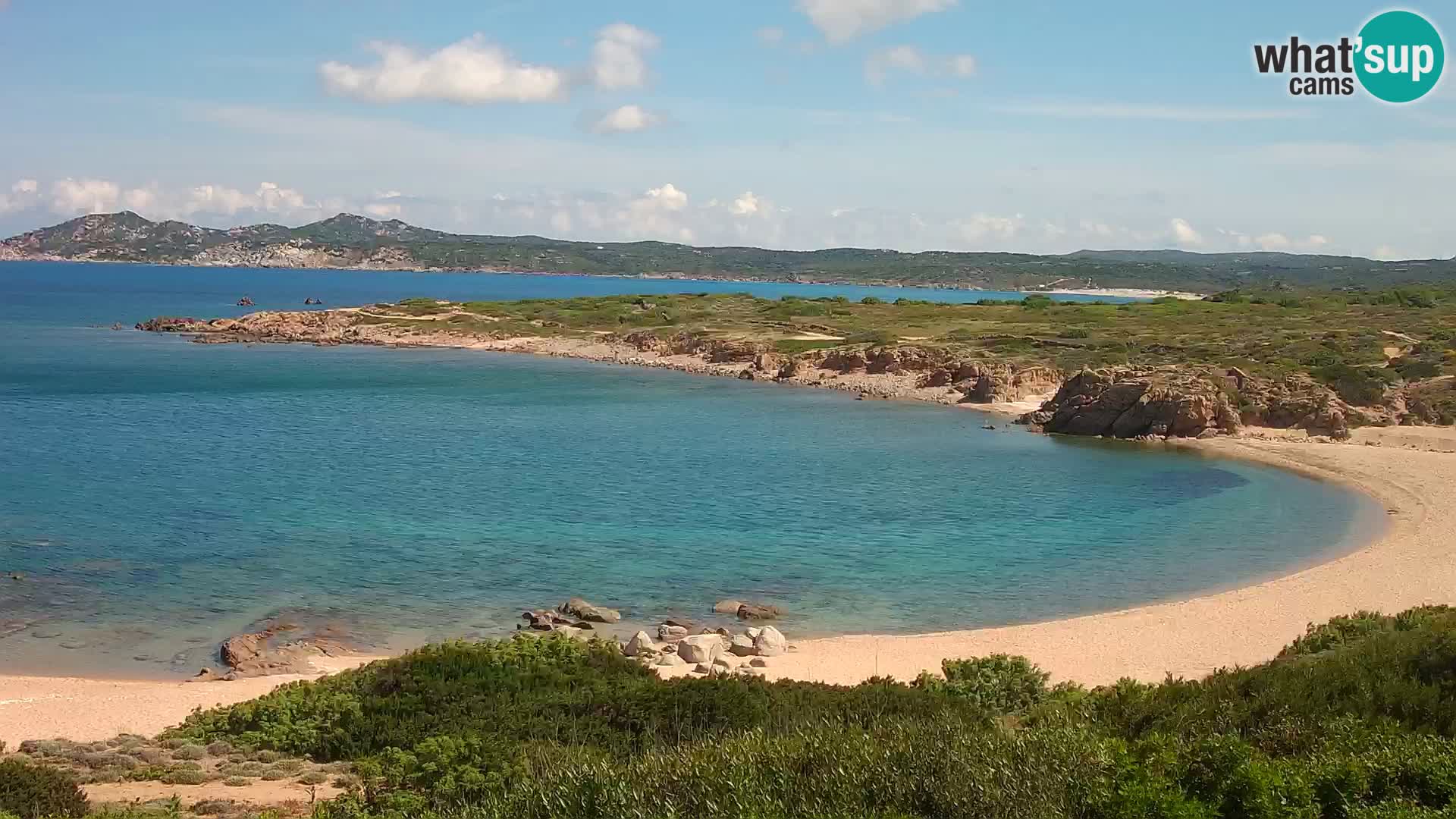 Cámara web en vivo Playa de Cala Pischina – Aglientu – Cerdeña