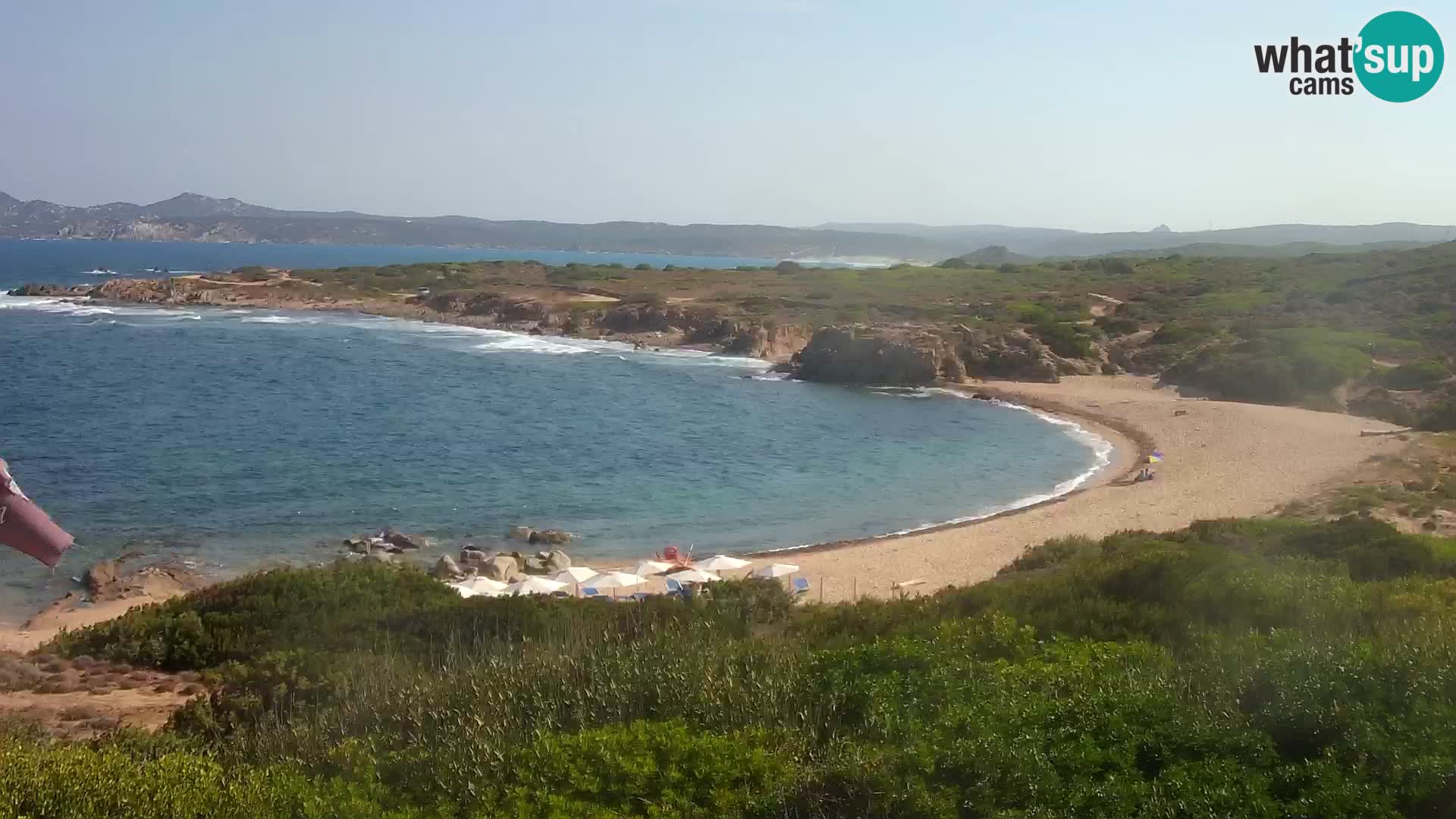 Spletna kamera v živo Plaža Cala Pischina – Aglientu – Sardinija