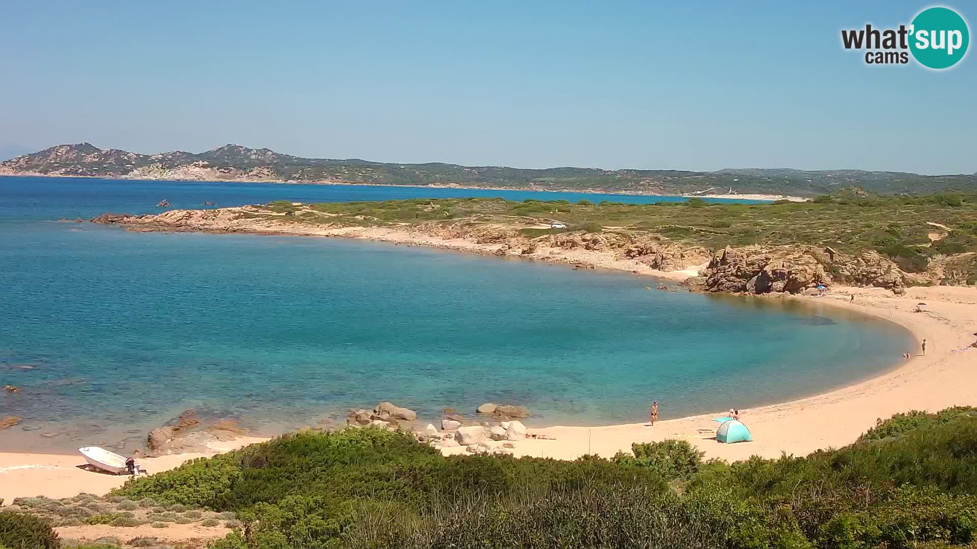 Live webcam Cala Pischina beach – Aglientu – Sardinia