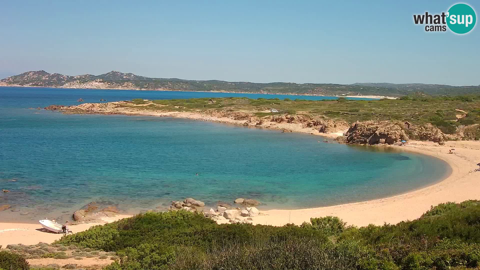 Cámara web en vivo Playa de Cala Pischina – Aglientu – Cerdeña