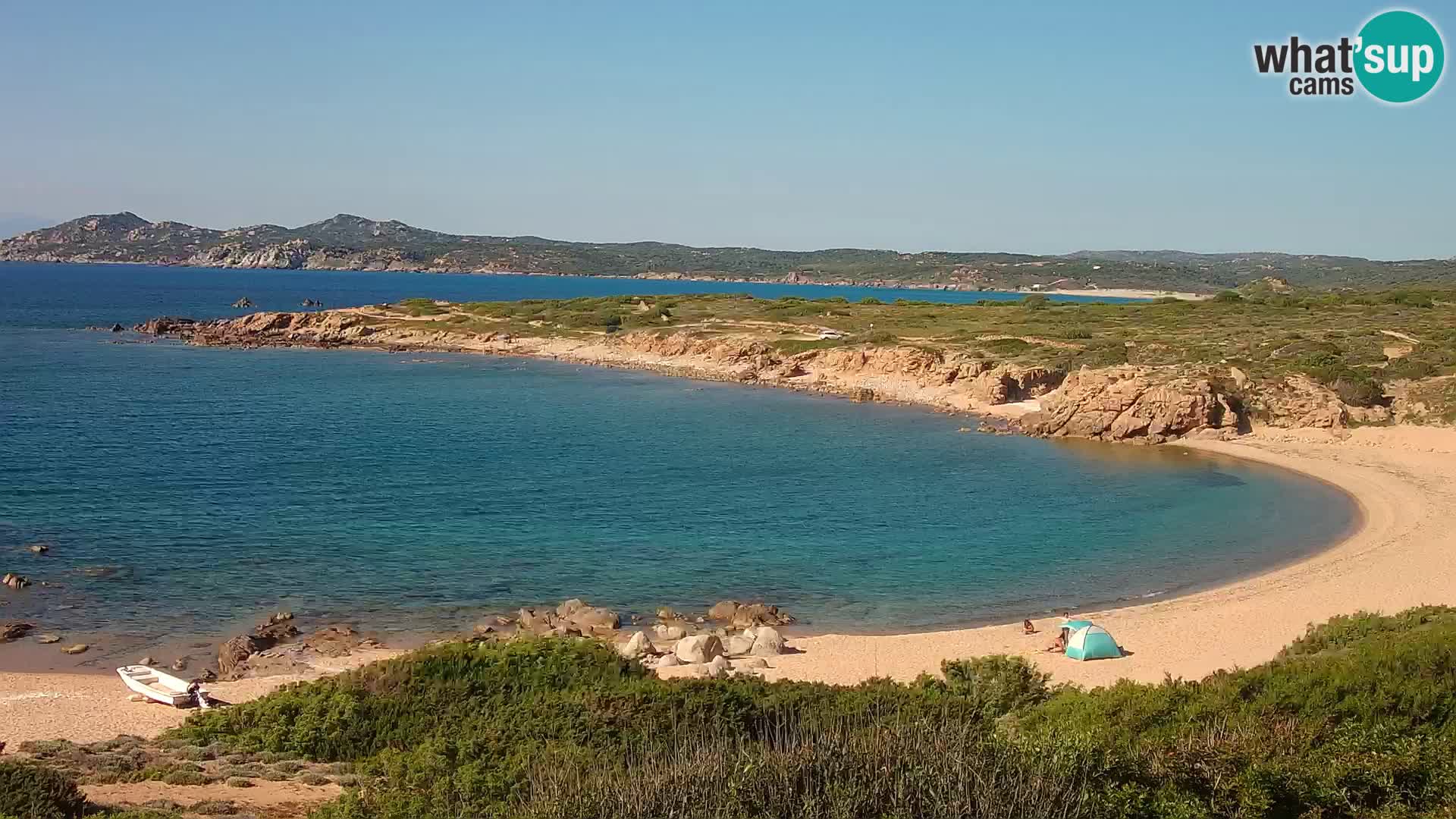 Cámara web en vivo Playa de Cala Pischina – Aglientu – Cerdeña
