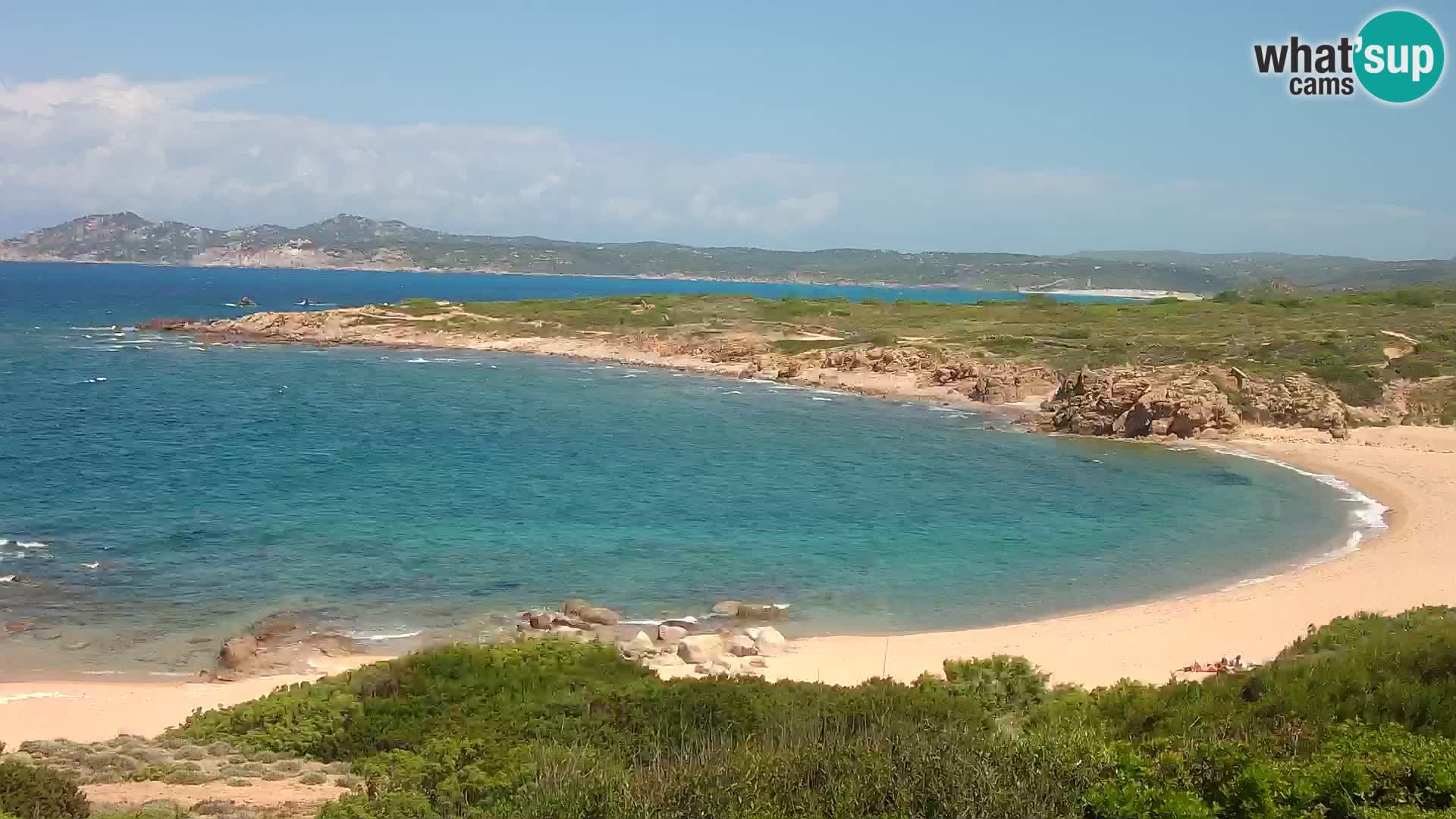 Spletna kamera v živo Plaža Cala Pischina – Aglientu – Sardinija