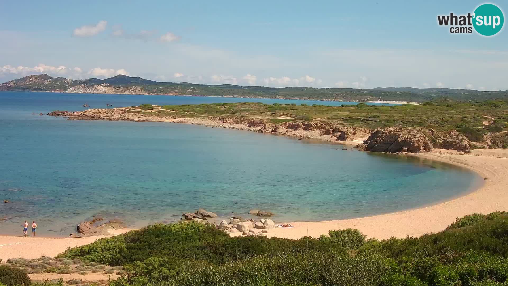 Spletna kamera v živo Plaža Cala Pischina – Aglientu – Sardinija