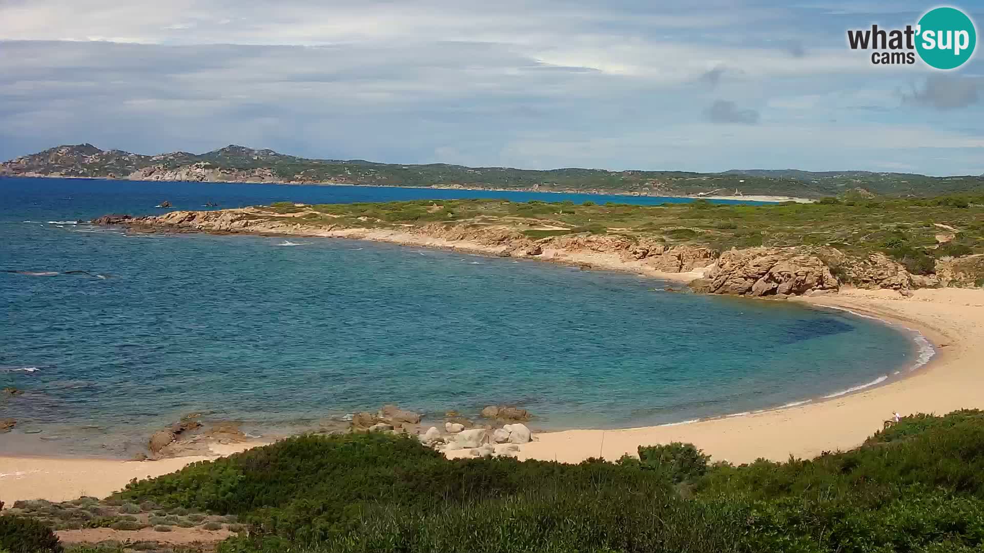 Spletna kamera v živo Plaža Cala Pischina – Aglientu – Sardinija