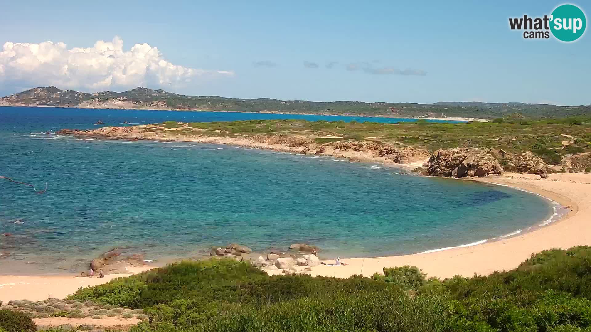Cámara web en vivo Playa de Cala Pischina – Aglientu – Cerdeña