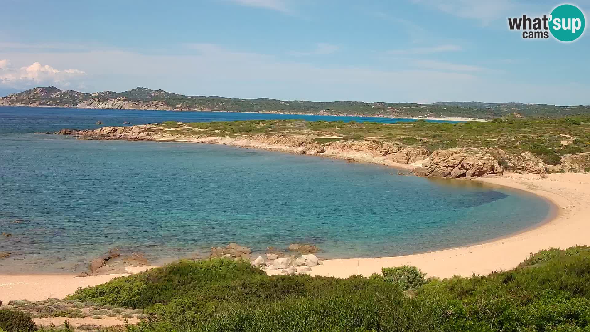 Cámara web en vivo Playa de Cala Pischina – Aglientu – Cerdeña