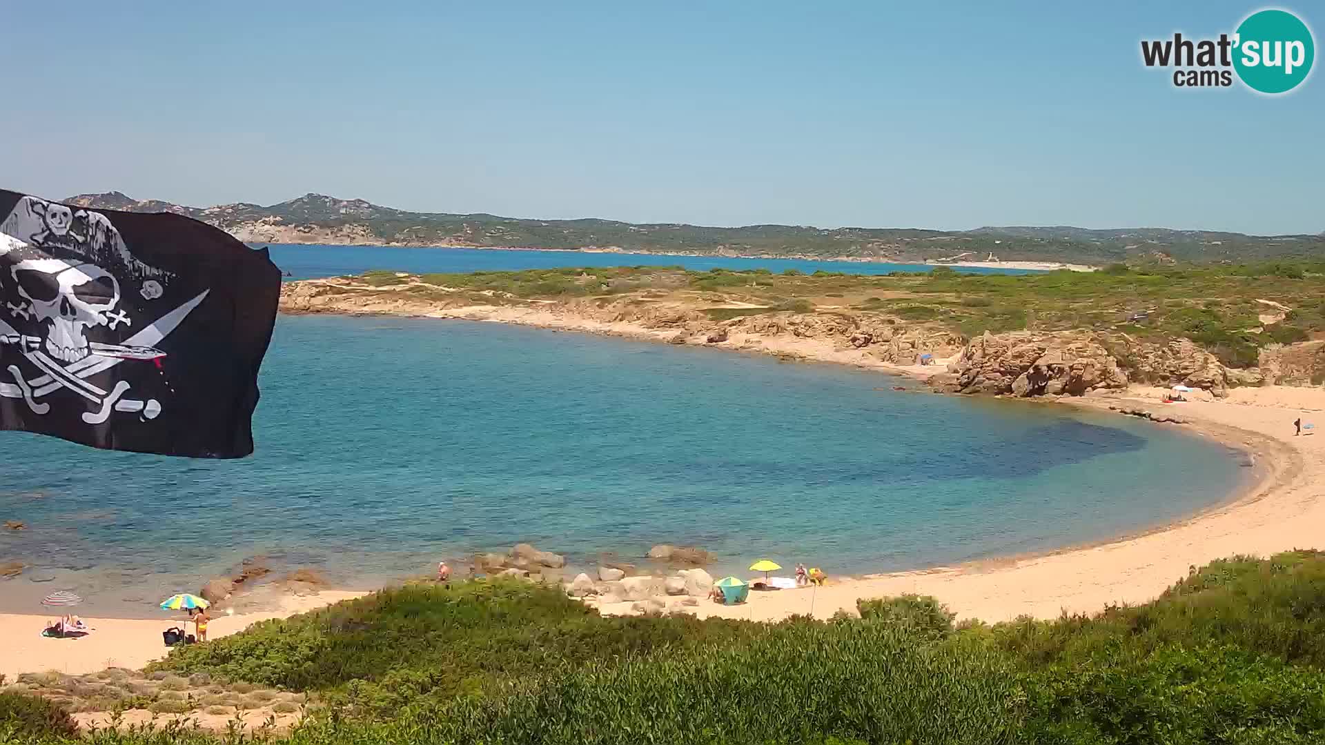 Spletna kamera v živo Plaža Cala Pischina – Aglientu – Sardinija