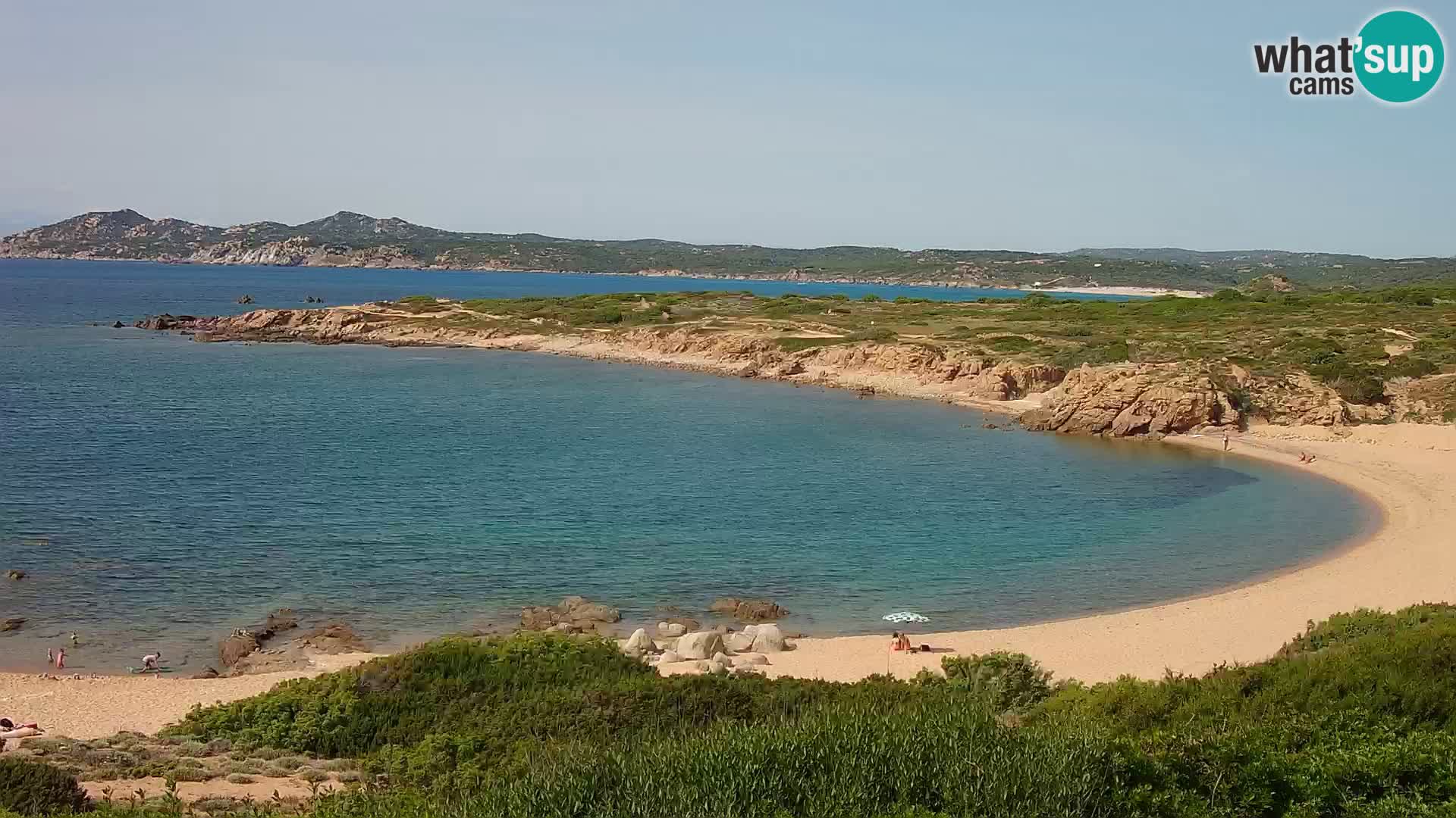 Spletna kamera v živo Plaža Cala Pischina – Aglientu – Sardinija