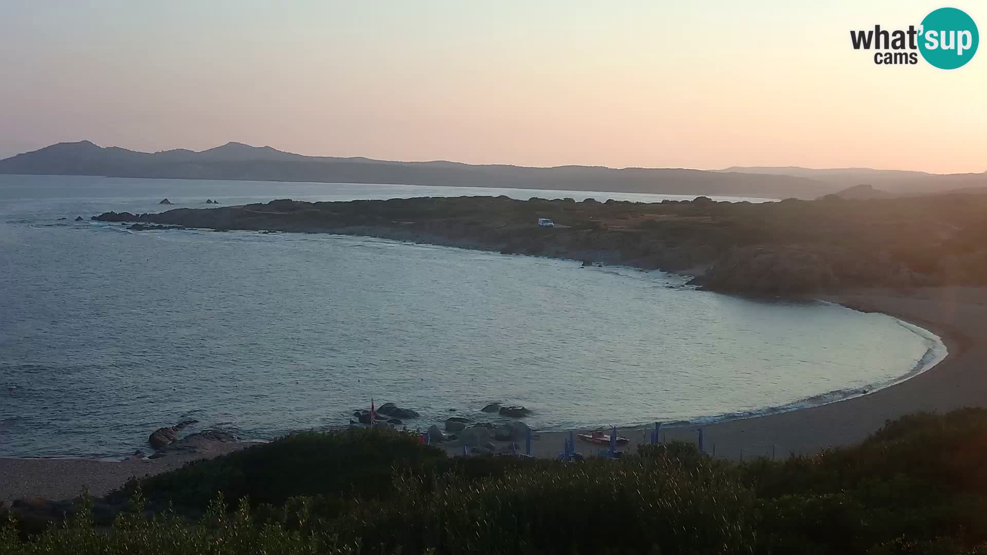 Cámara web en vivo Playa de Cala Pischina – Aglientu – Cerdeña