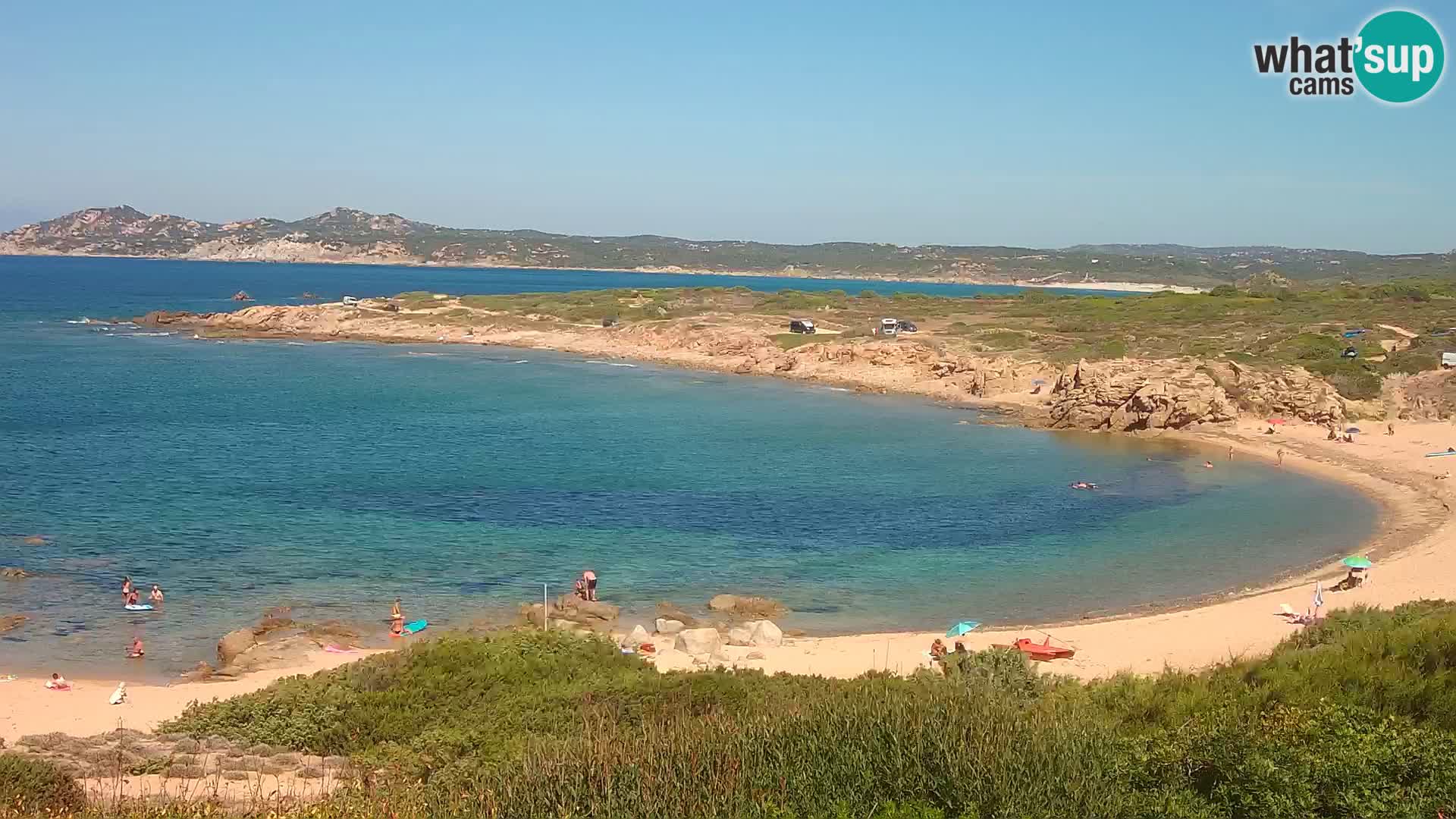 Spletna kamera v živo Plaža Cala Pischina – Aglientu – Sardinija
