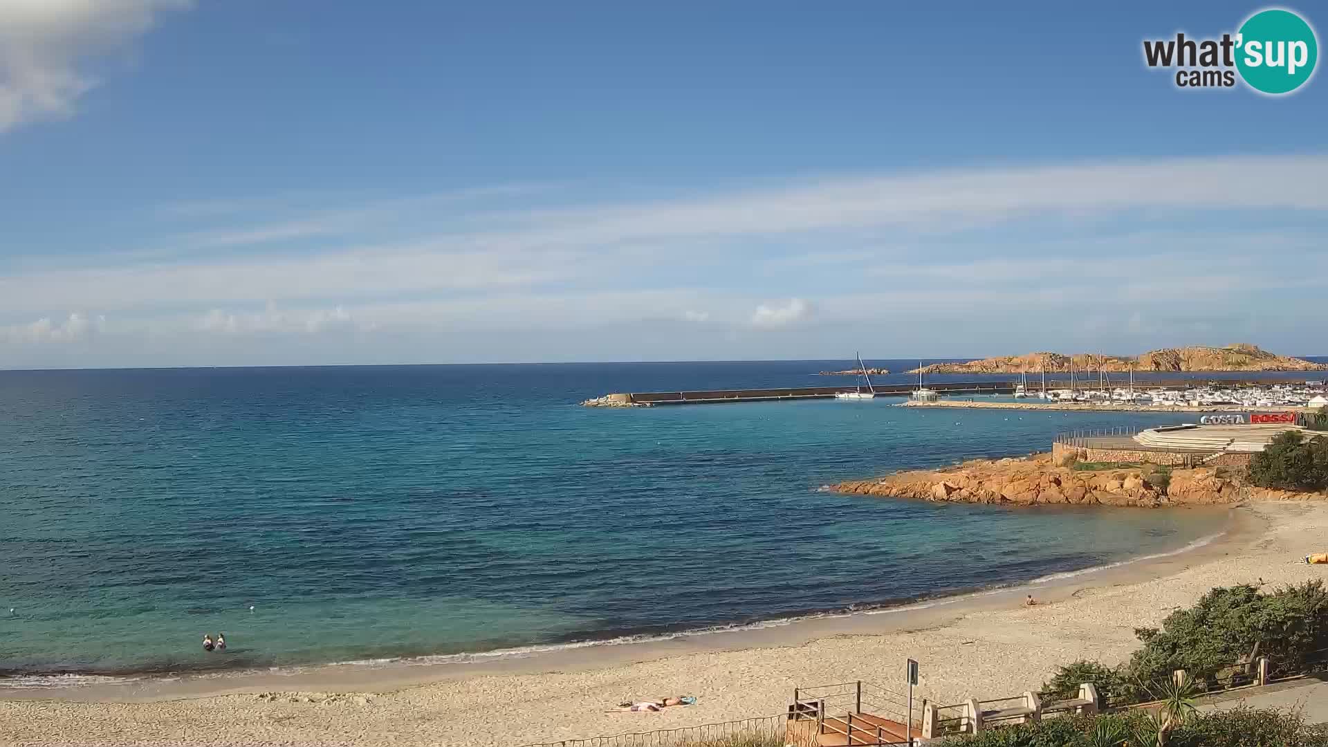 Webcam della spiaggia di Isola Rossa – Vista in diretta della meravigliosa costa della Sardegna