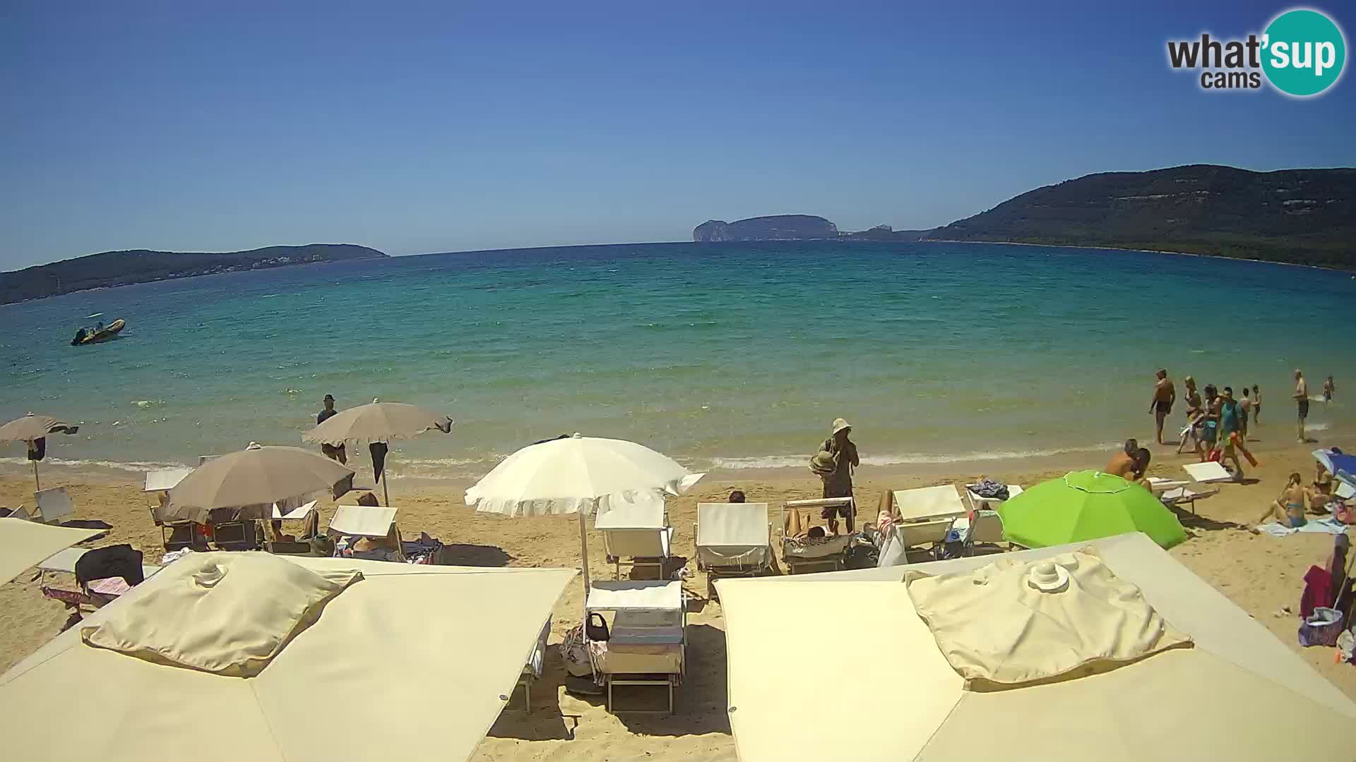 Spletna kamera v živo Plaža Mugoni – Alghero – Sardinija – Italija