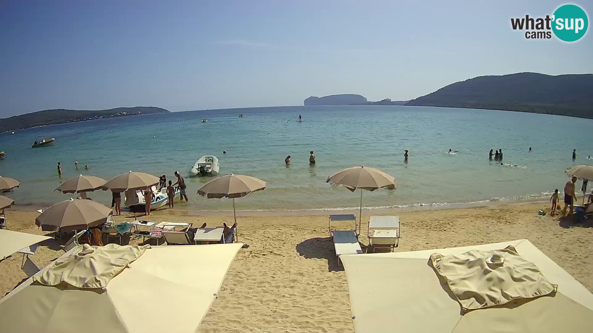 Spletna kamera v živo Plaža Mugoni – Alghero – Sardinija – Italija