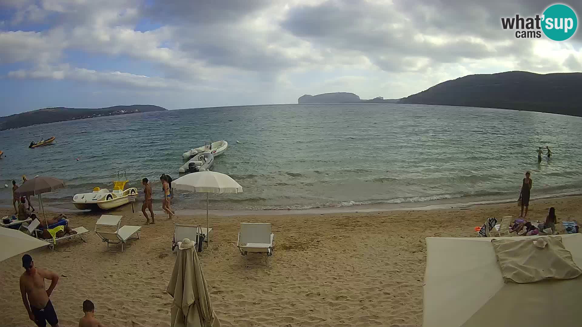 Spletna kamera v živo Plaža Mugoni – Alghero – Sardinija – Italija