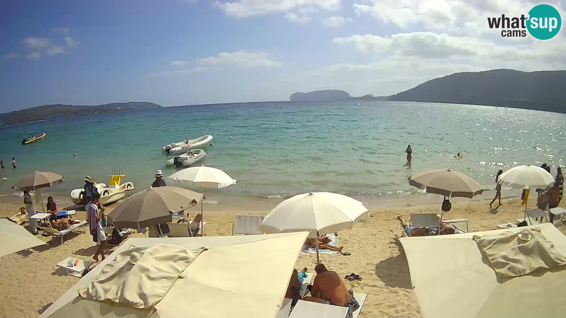 Spletna kamera v živo Plaža Mugoni – Alghero – Sardinija – Italija