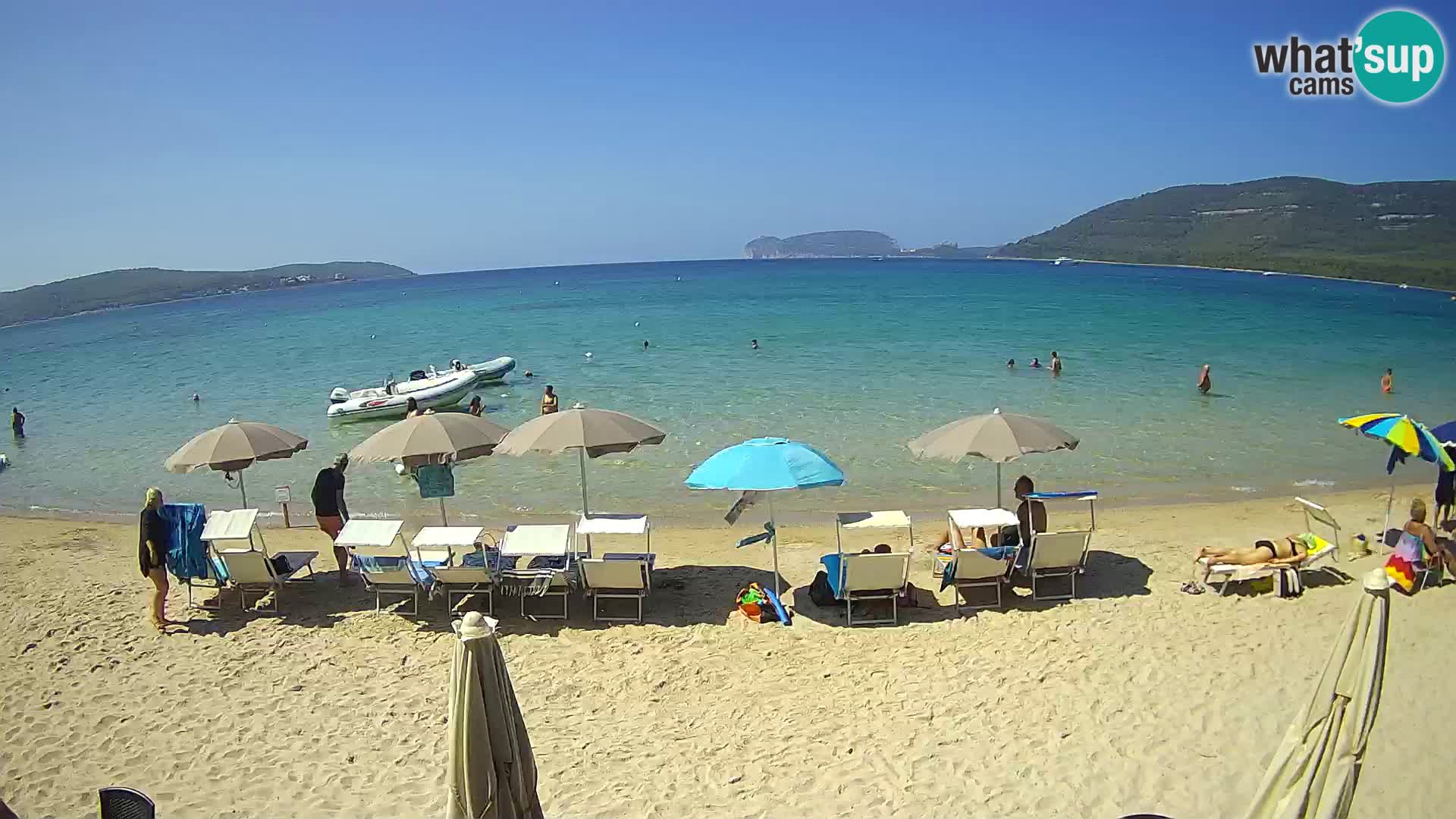 Spletna kamera v živo Plaža Mugoni – Alghero – Sardinija – Italija