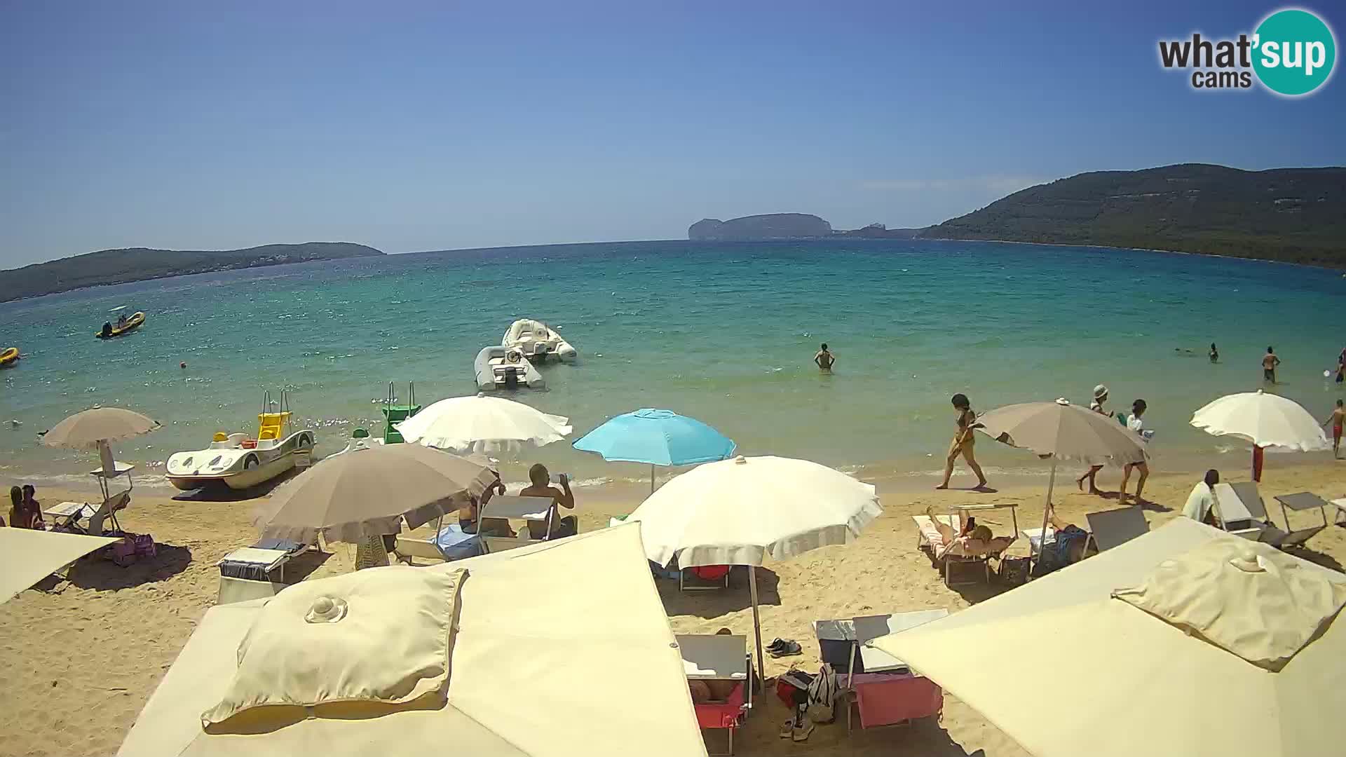 Spletna kamera v živo Plaža Mugoni – Alghero – Sardinija – Italija