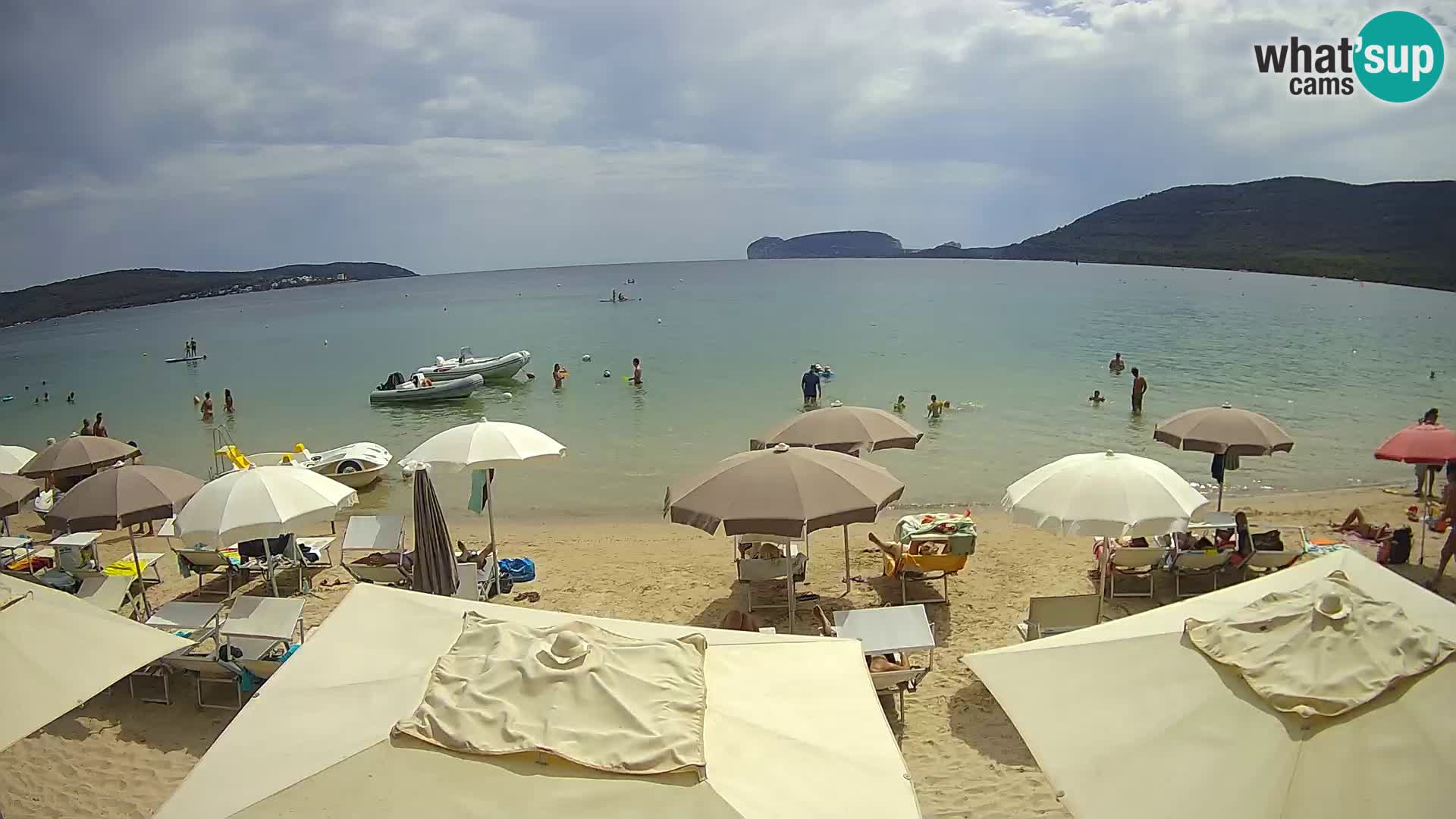 Spletna kamera v živo Plaža Mugoni – Alghero – Sardinija – Italija