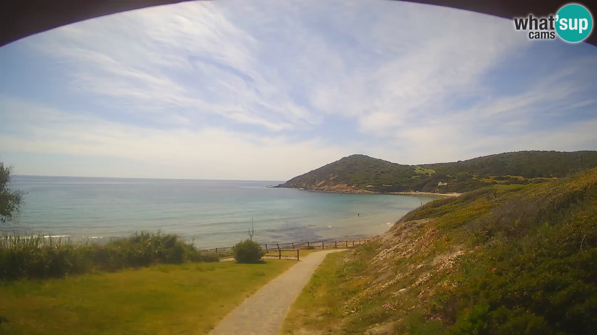 Webcam Strand von Poglina – Blick von der Bar Da Ricciolina – Alghero – Sardinien