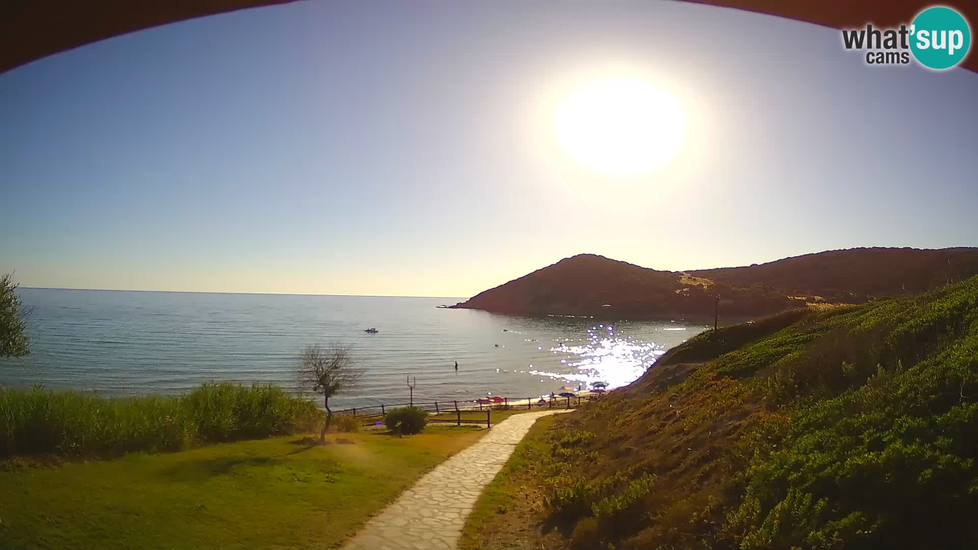 Webcam Strand von Poglina – Blick von der Bar Da Ricciolina – Alghero – Sardinien