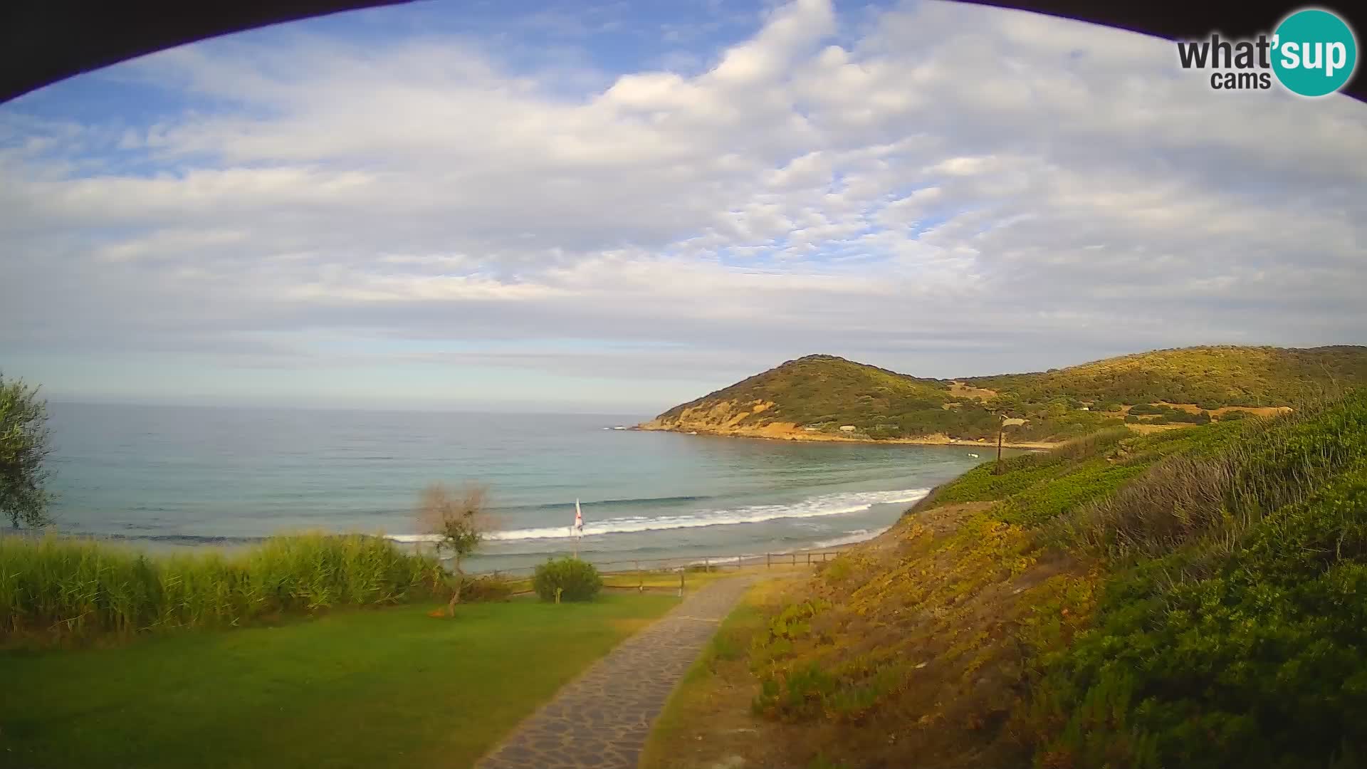 Webcam Strand von Poglina – Blick von der Bar Da Ricciolina – Alghero – Sardinien