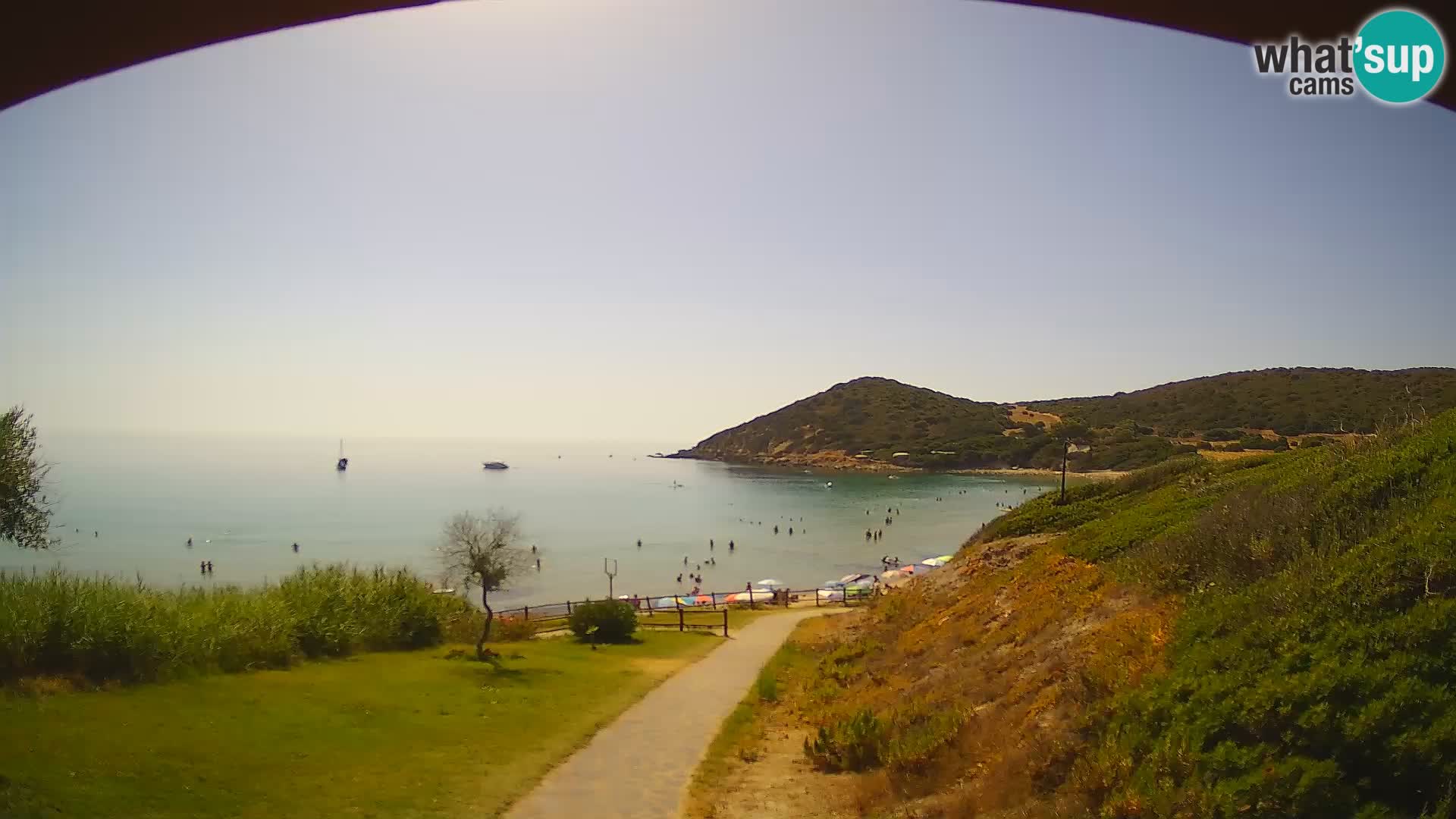 Spletna kamera plaža Poglina – Da Ricciolina – Alghero – Sardinija