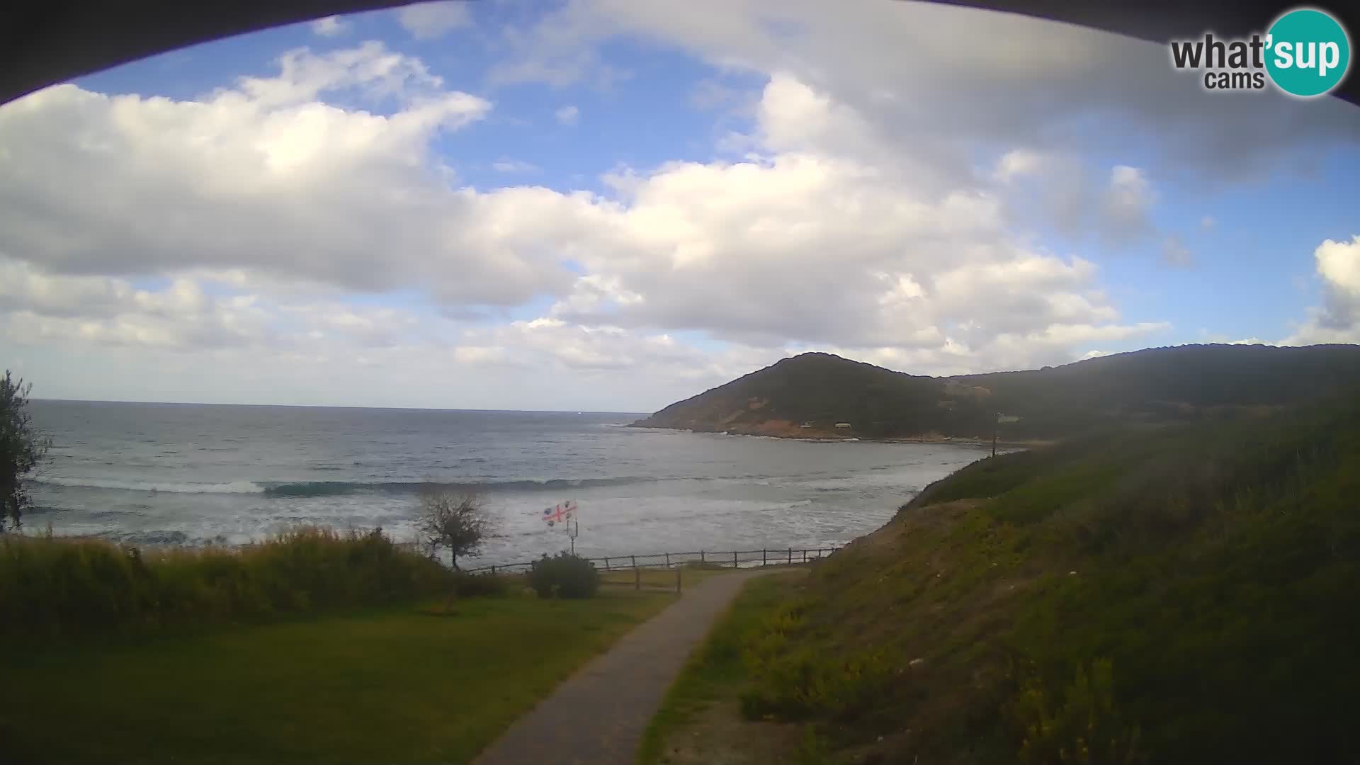 Webcam Strand von Poglina – Blick von der Bar Da Ricciolina – Alghero – Sardinien