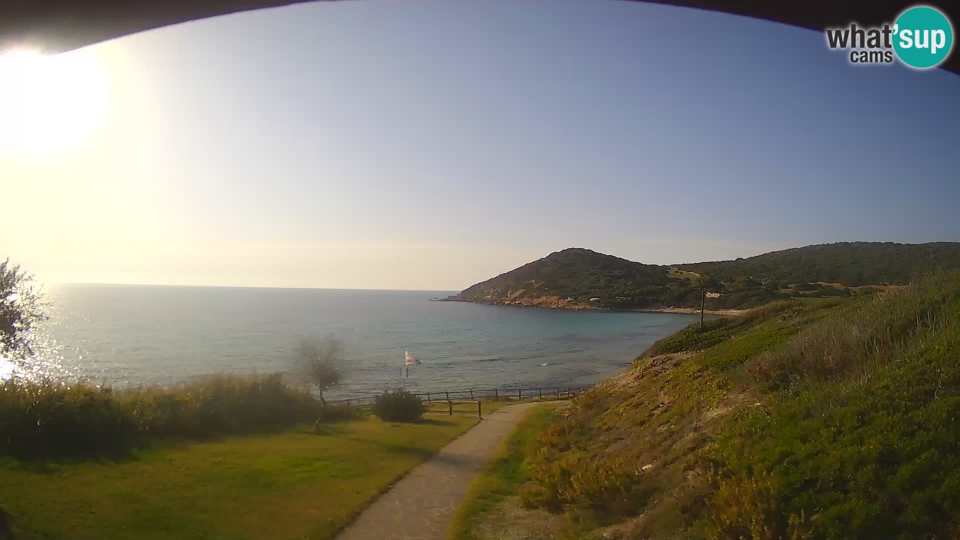 Webcam Strand von Poglina – Blick von der Bar Da Ricciolina – Alghero – Sardinien