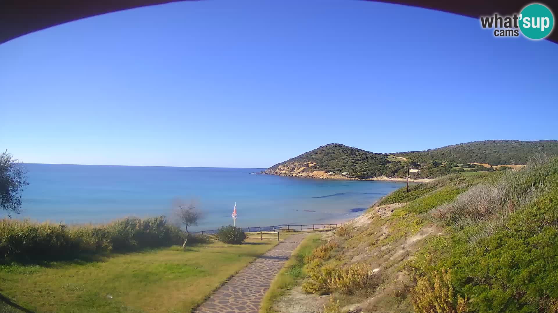 Webcam spiaggia Poglina – Vista dal bar Da Ricciolina – Alghero – Sardegna