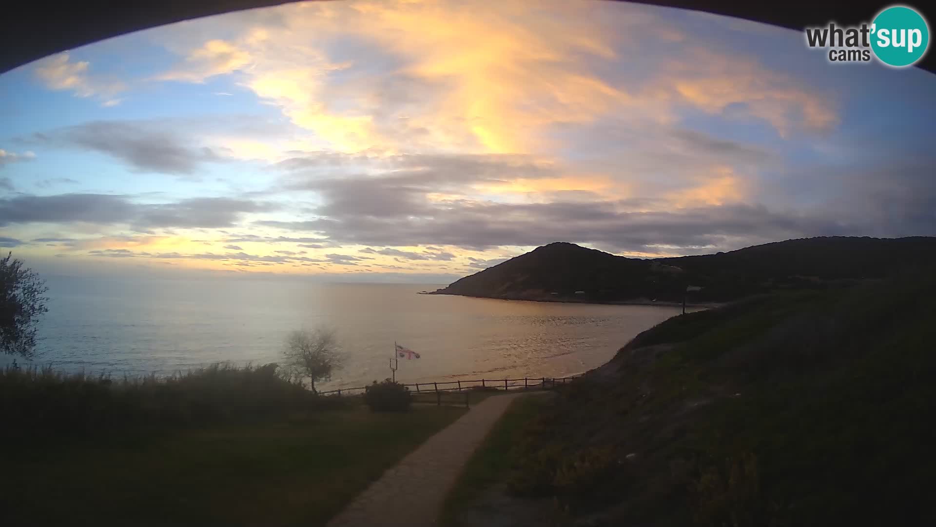 Webcam Strand von Poglina – Blick von der Bar Da Ricciolina – Alghero – Sardinien