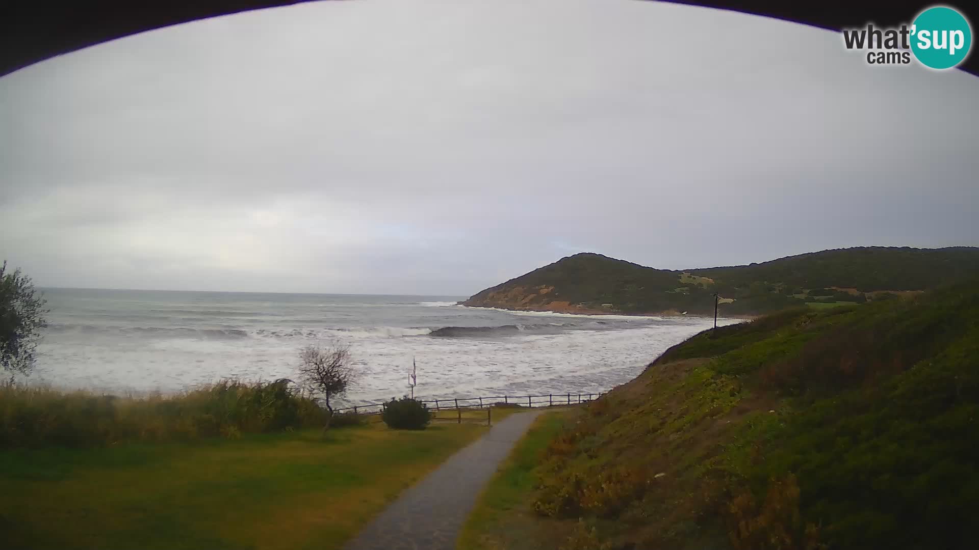 Webcam Strand von Poglina – Blick von der Bar Da Ricciolina – Alghero – Sardinien