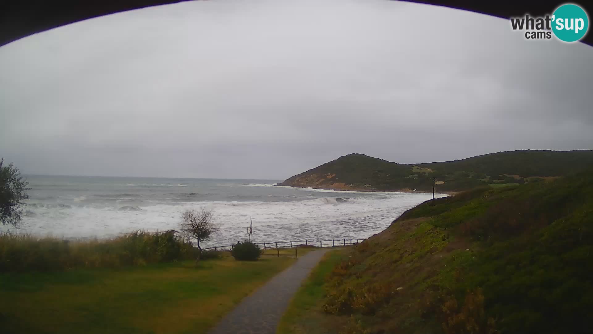 Webcam Strand von Poglina – Blick von der Bar Da Ricciolina – Alghero – Sardinien