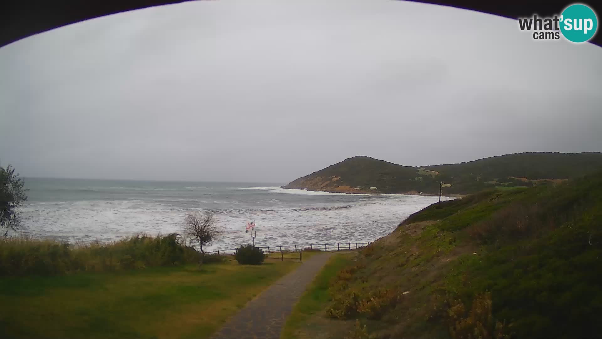 Webcam Strand von Poglina – Blick von der Bar Da Ricciolina – Alghero – Sardinien